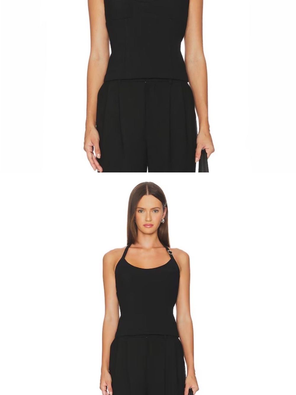 Sovere Studio Classic Black Scoop Halter Tank